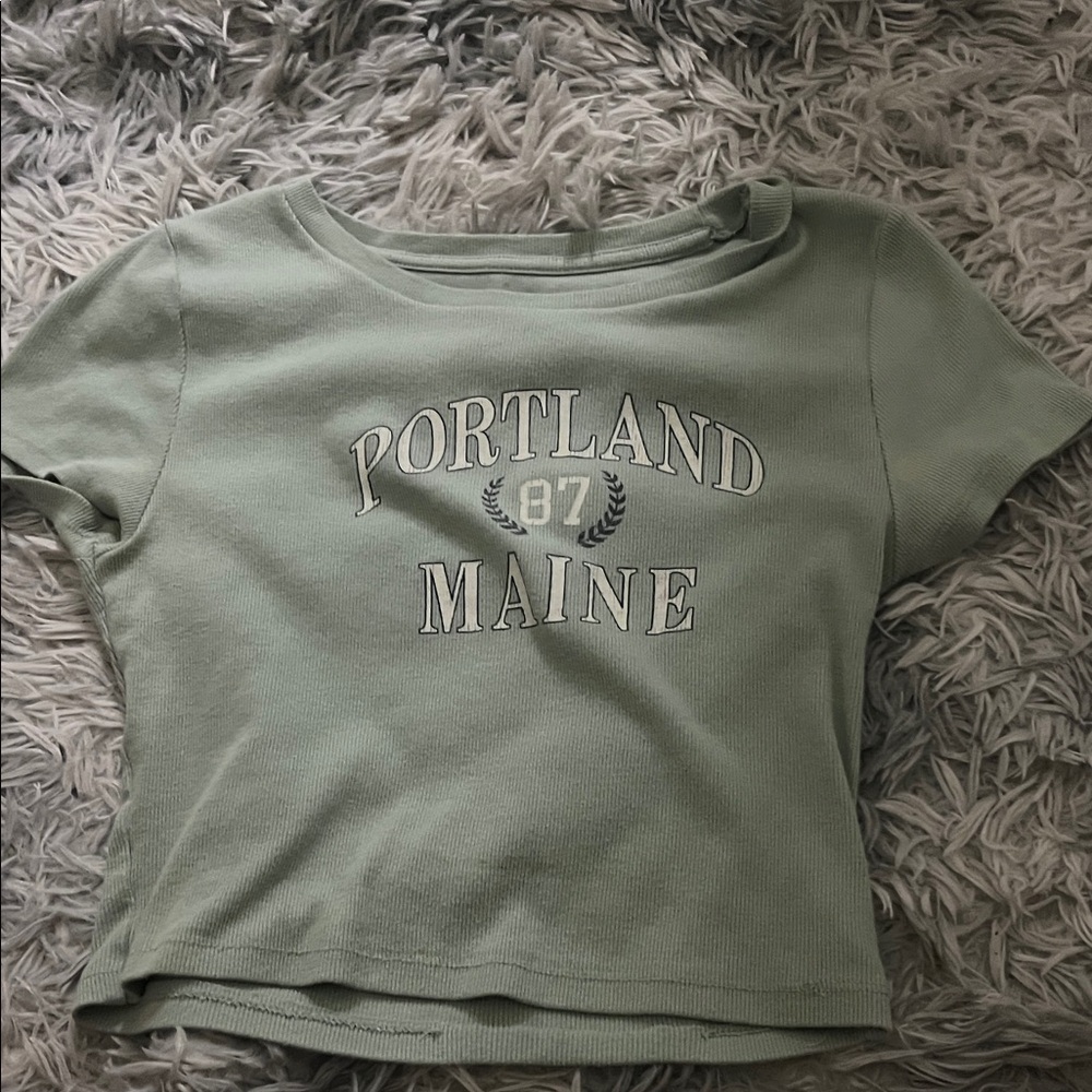 Aeropostale Kids Green Portland Maine Tee